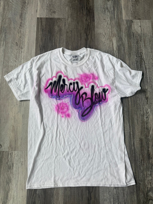 Mercy Blow 1/2 spray paint shirts SIZE ⛓️L⛓️